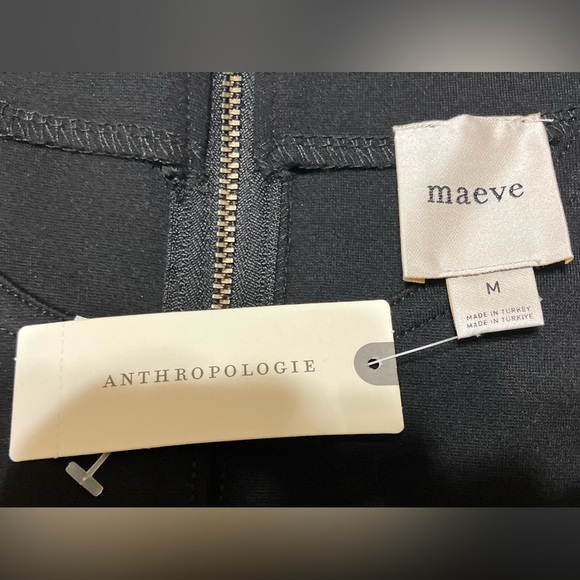 NWT! Anthropology-Maeve Black Sheath Mini Dress Cap Sleeve Crew Neck - Picture 5 of 10